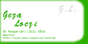 geza loczi business card