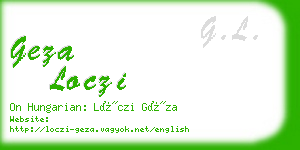 geza loczi business card